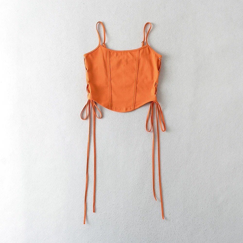 Corset Style Top in Orange