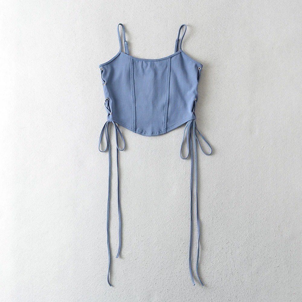Corset Style Top in Blue