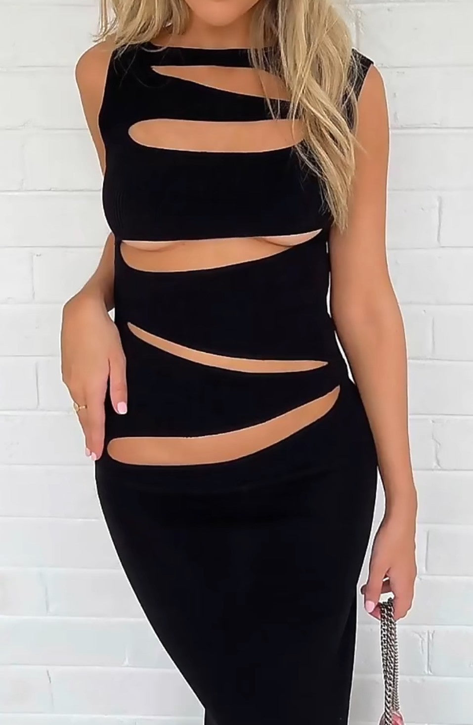 All In The Detail Maxi Dress in Black or White