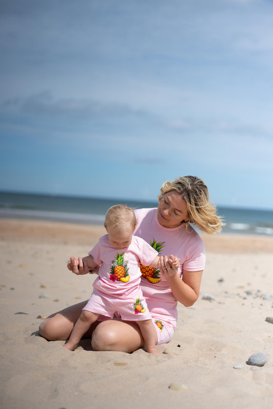 Pink Pineapple Shorts - Kids