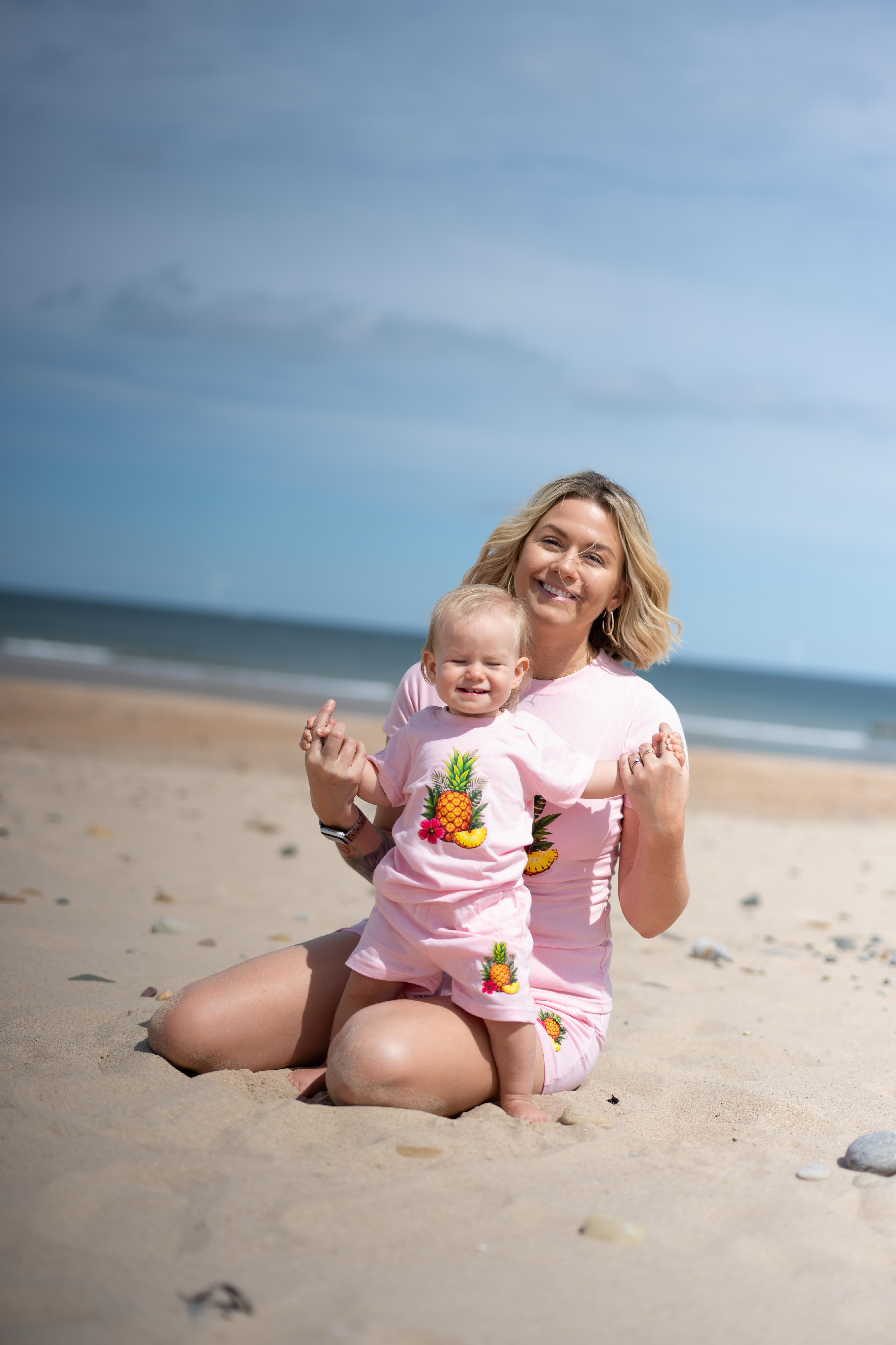 Pink Pineapple Shorts - Kids