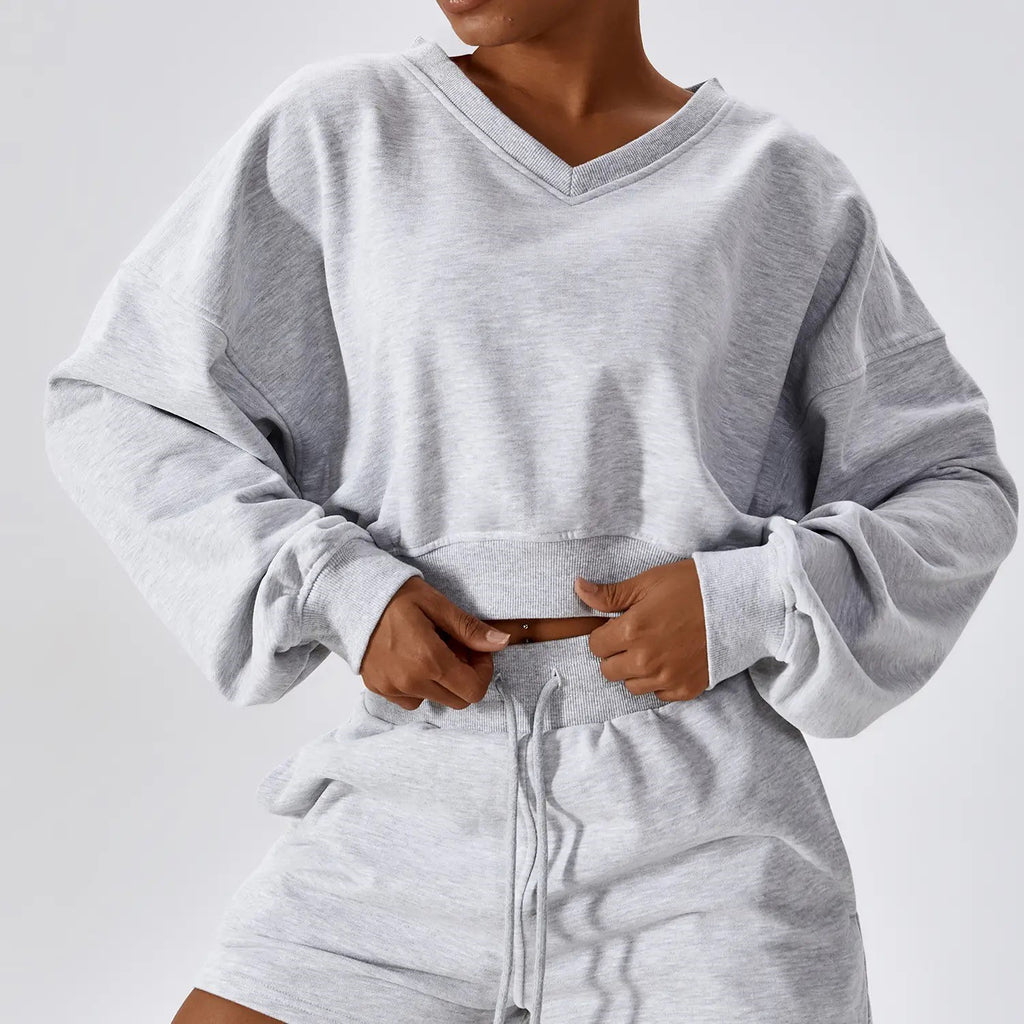 Oversized Crop Jumper and Shorts - 4 Colour Ways