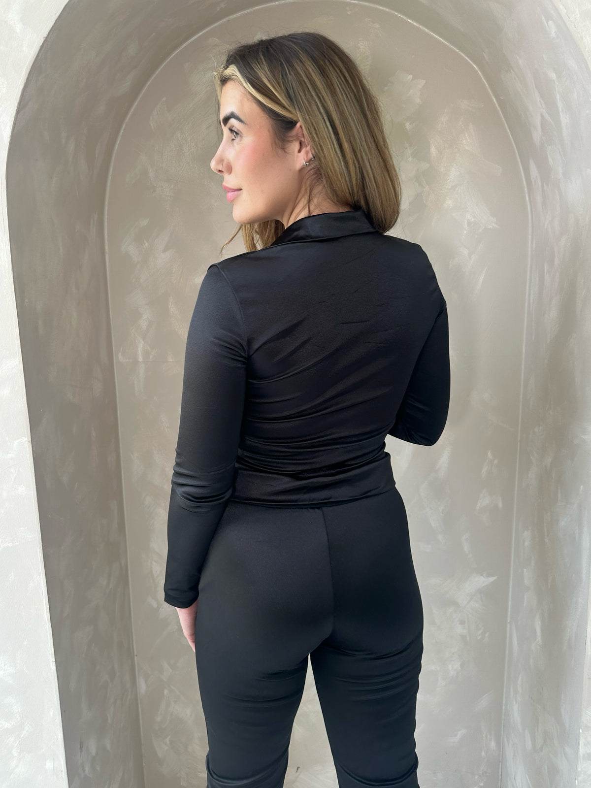 Satin Multi Hook Top and Trousers Set