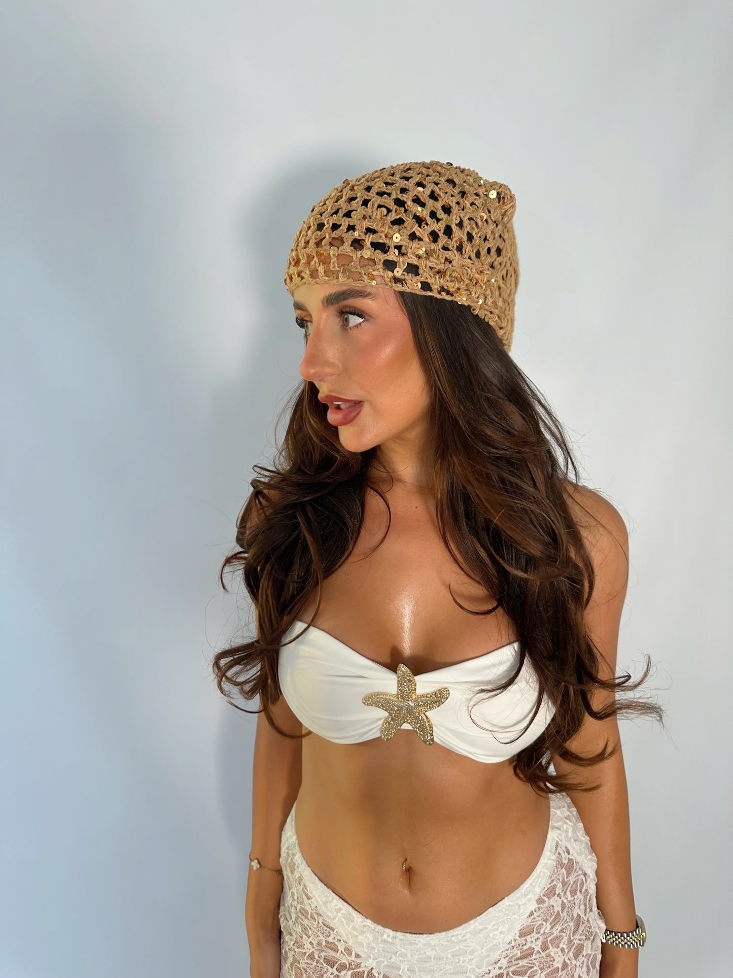 Gold Sequin Bandana