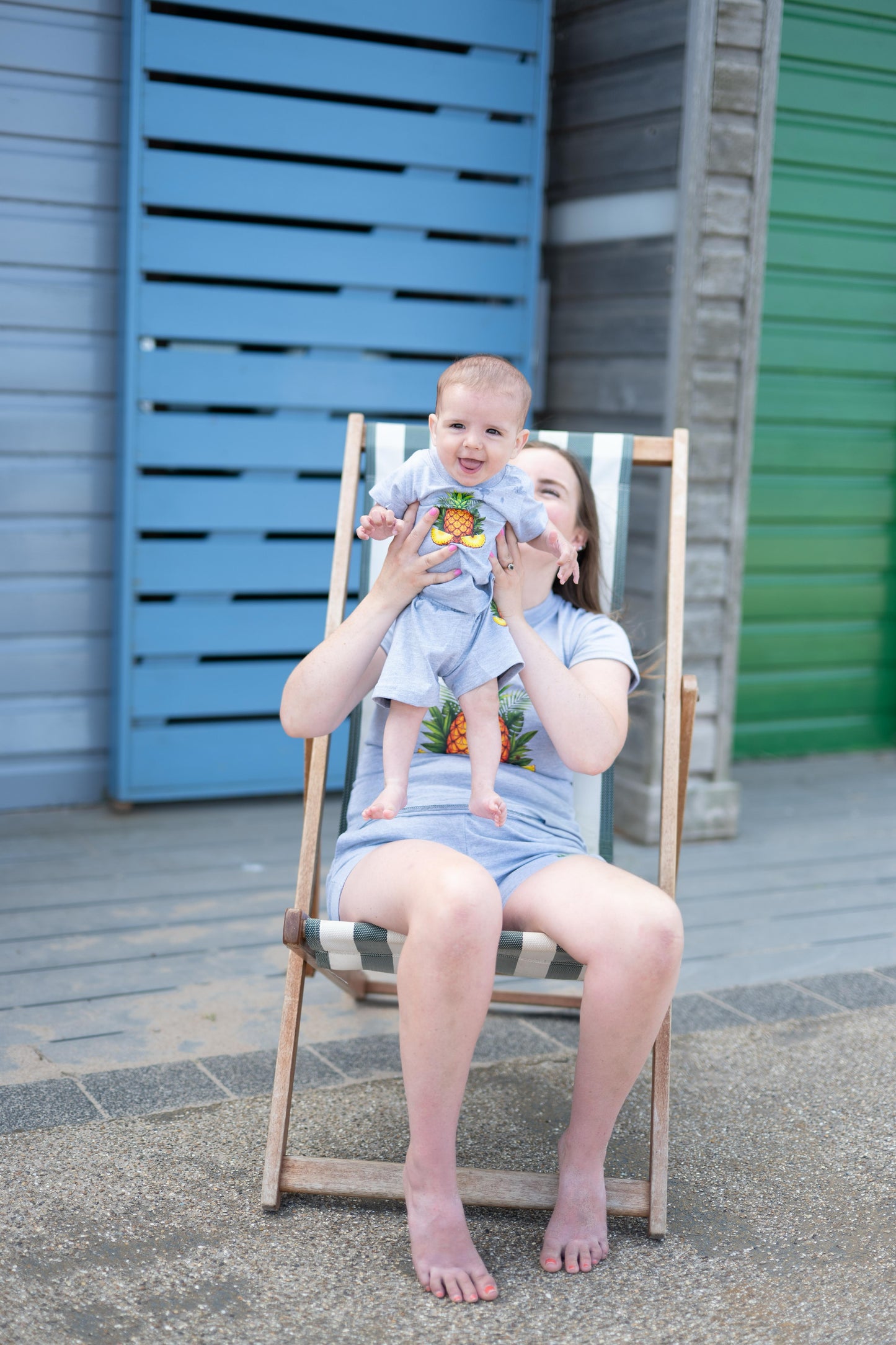 Grey Pineapple Shorts - Kids