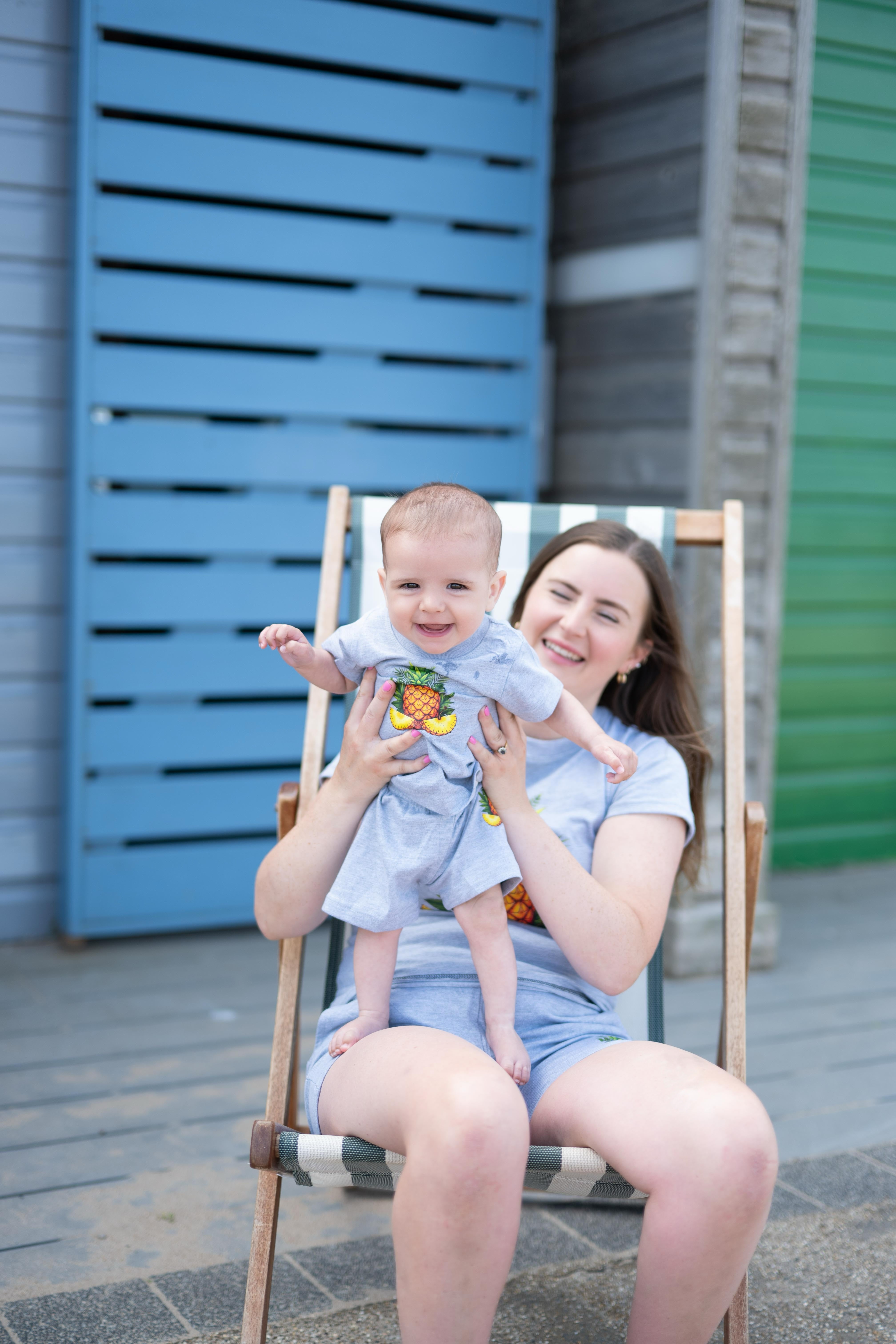 Grey Pineapple Shorts - Kids