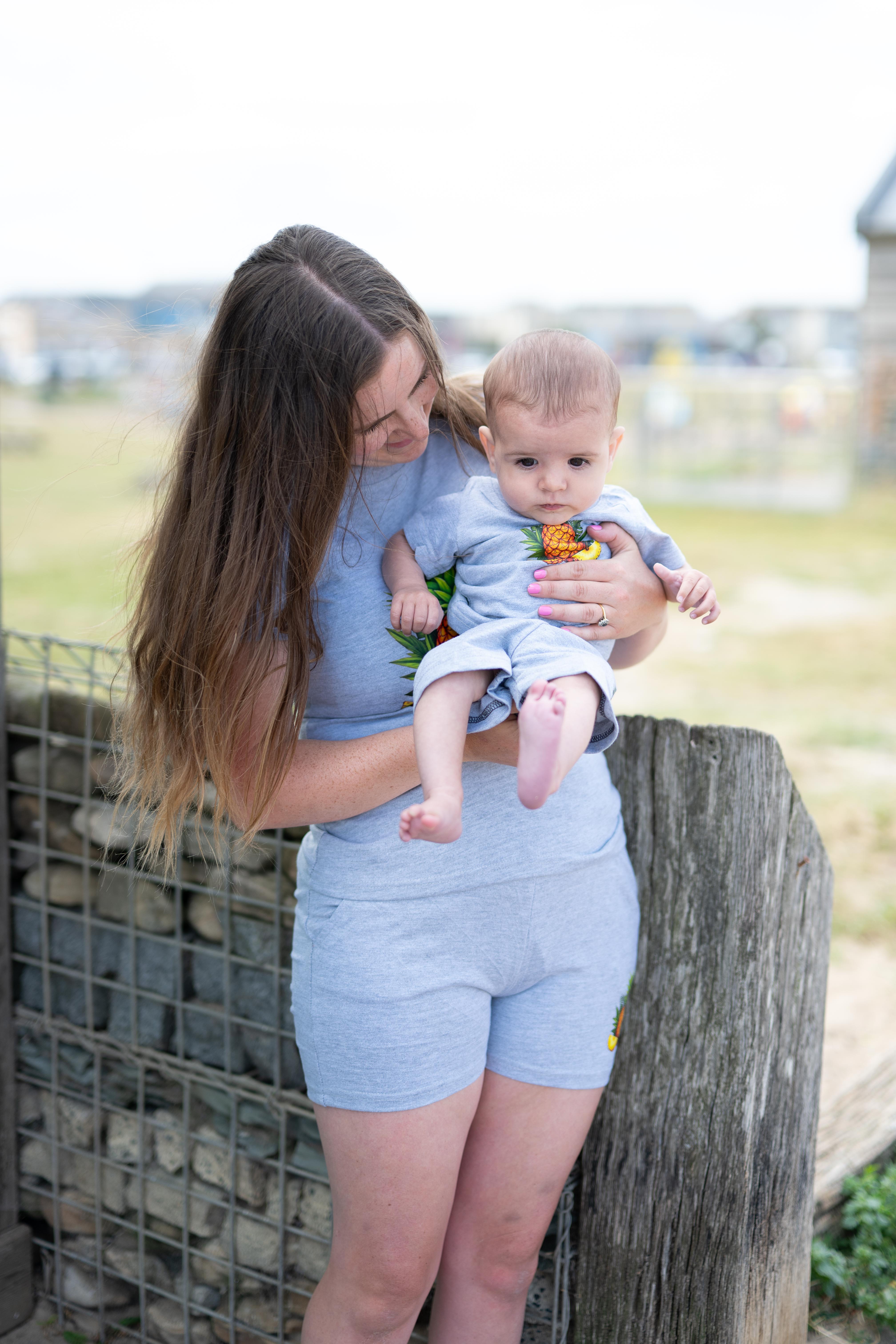 Grey Pineapple Shorts - Women