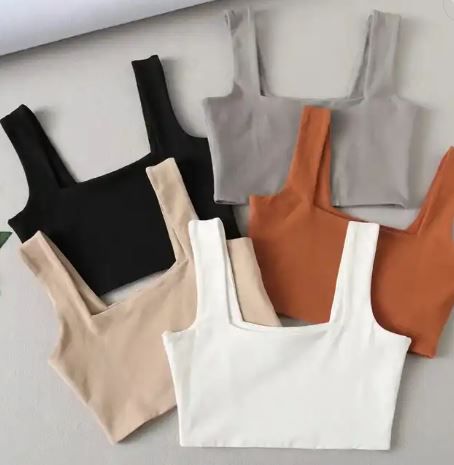 Soft Touch Square Neck Crop Top