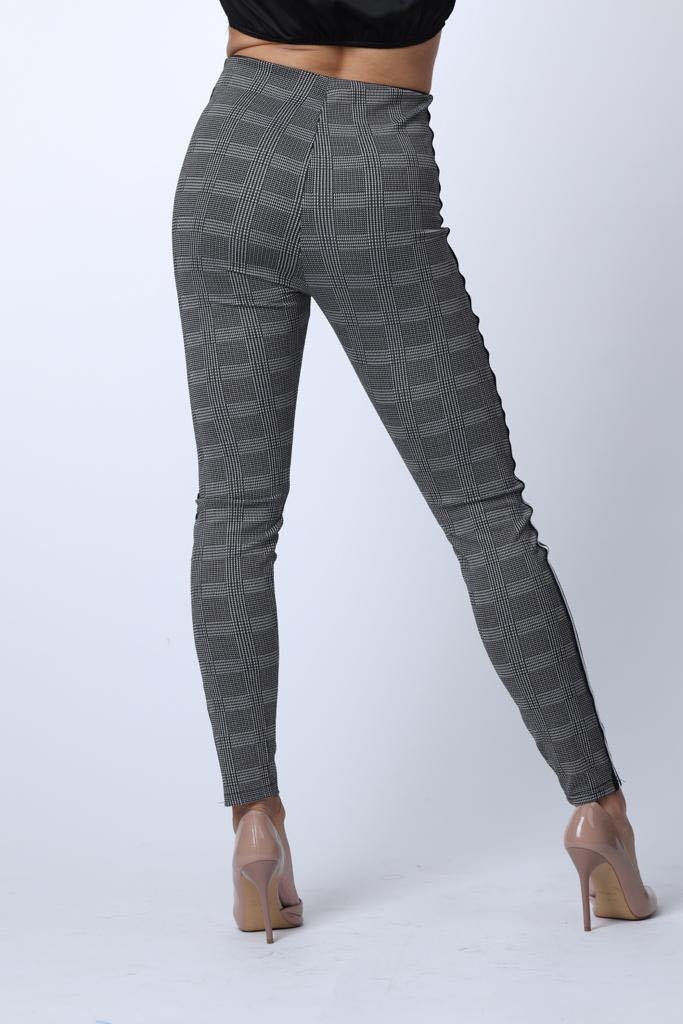 Checked Side Stripe Trousers - watts that trend