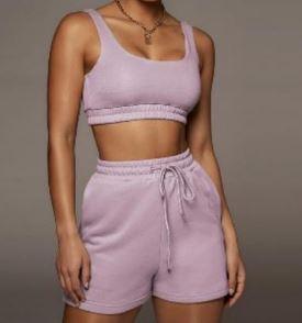Cosy Crop Top and Shorts Lounge Sets - watts that trend