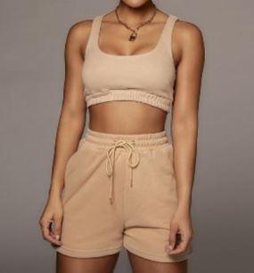 Cosy Crop Top and Shorts Lounge Sets - watts that trend
