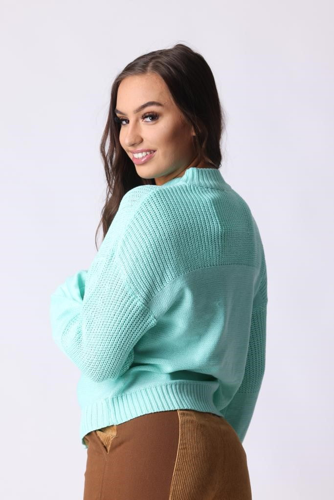 Knitted Jumper in Green
