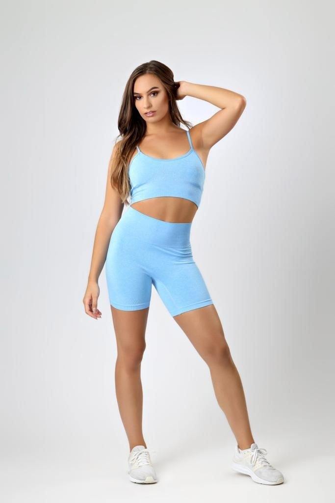 Hold Up Cycling Shorts in Blue - watts that trend