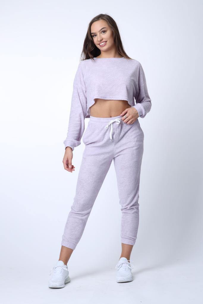 Just Chillin' Cropped Joggers in Purple - watts that trend