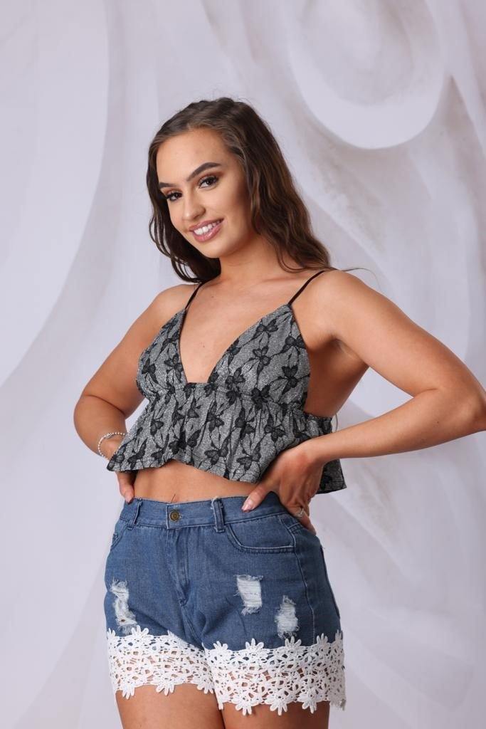 Silver Butterfly Detail Cami - watts that trend