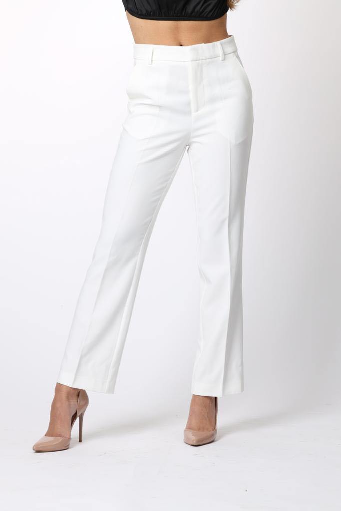 The Power Suit Trousers in White - watts that trend