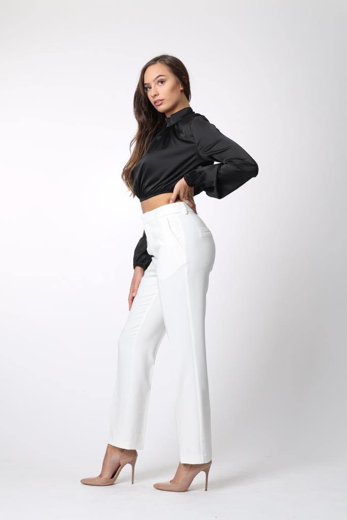 The Power Suit Trousers in White - watts that trend