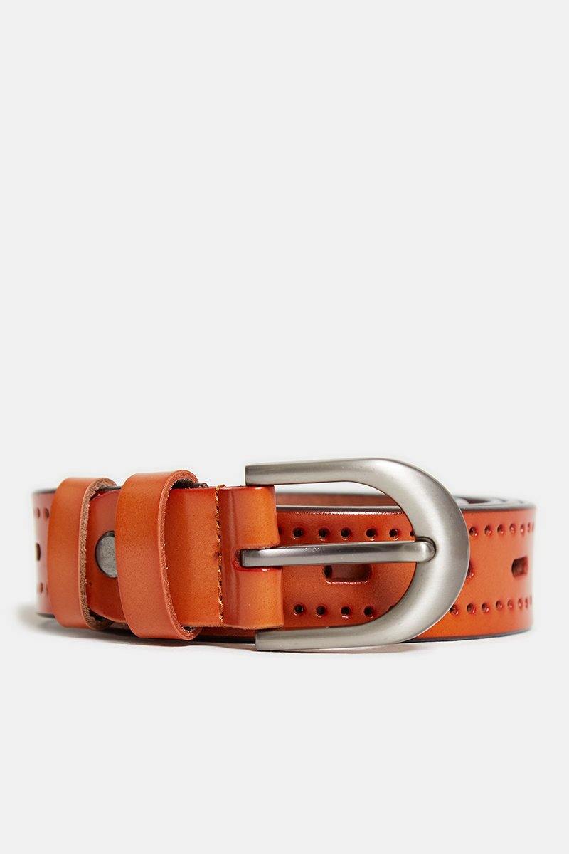 Vintage Style Belt in Orange - watts that trend