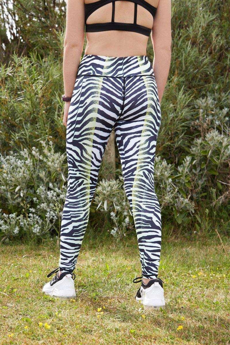 Zebra Print Sports Leggings - watts that trend
