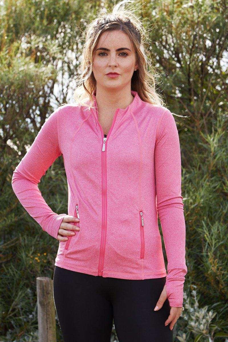 Zip Up Sports Jacket in Pink – watts that trend